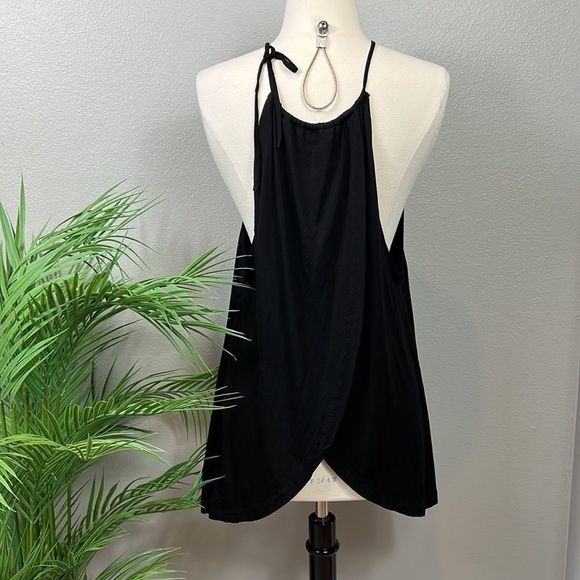 NWT Tobi Open Back Halter Top Black Medium Long - Picture 3 of 9